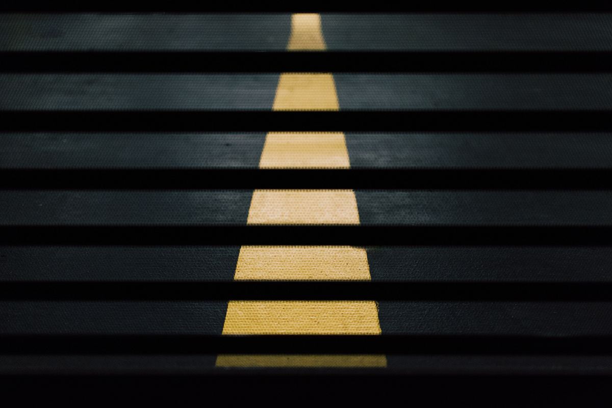 yellow pedestrian lane painting